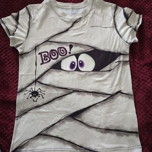 SHEIN White Halloween Mummy Tee